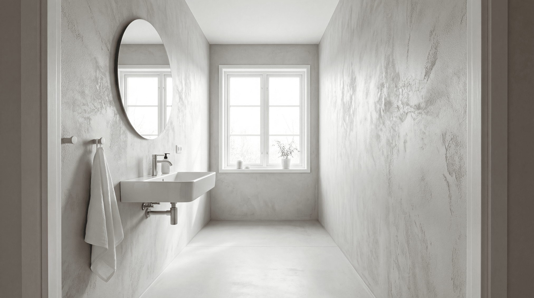 skandinávská minimalistická koupelna